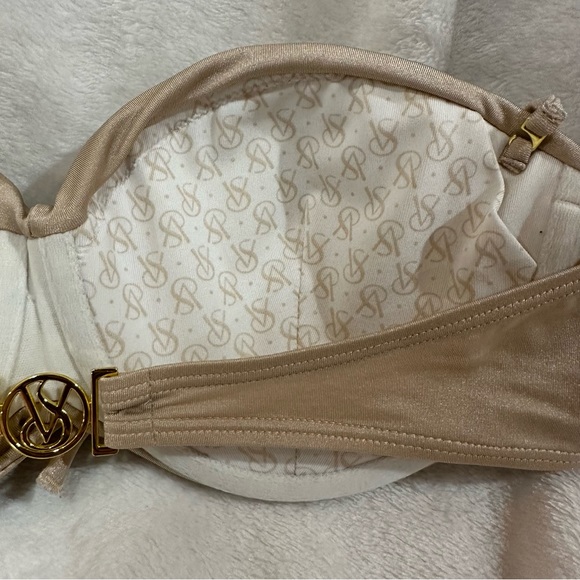 Victoria’s Secret bikini top. Gold/tan push-up, 36C - Picture 4 of 4